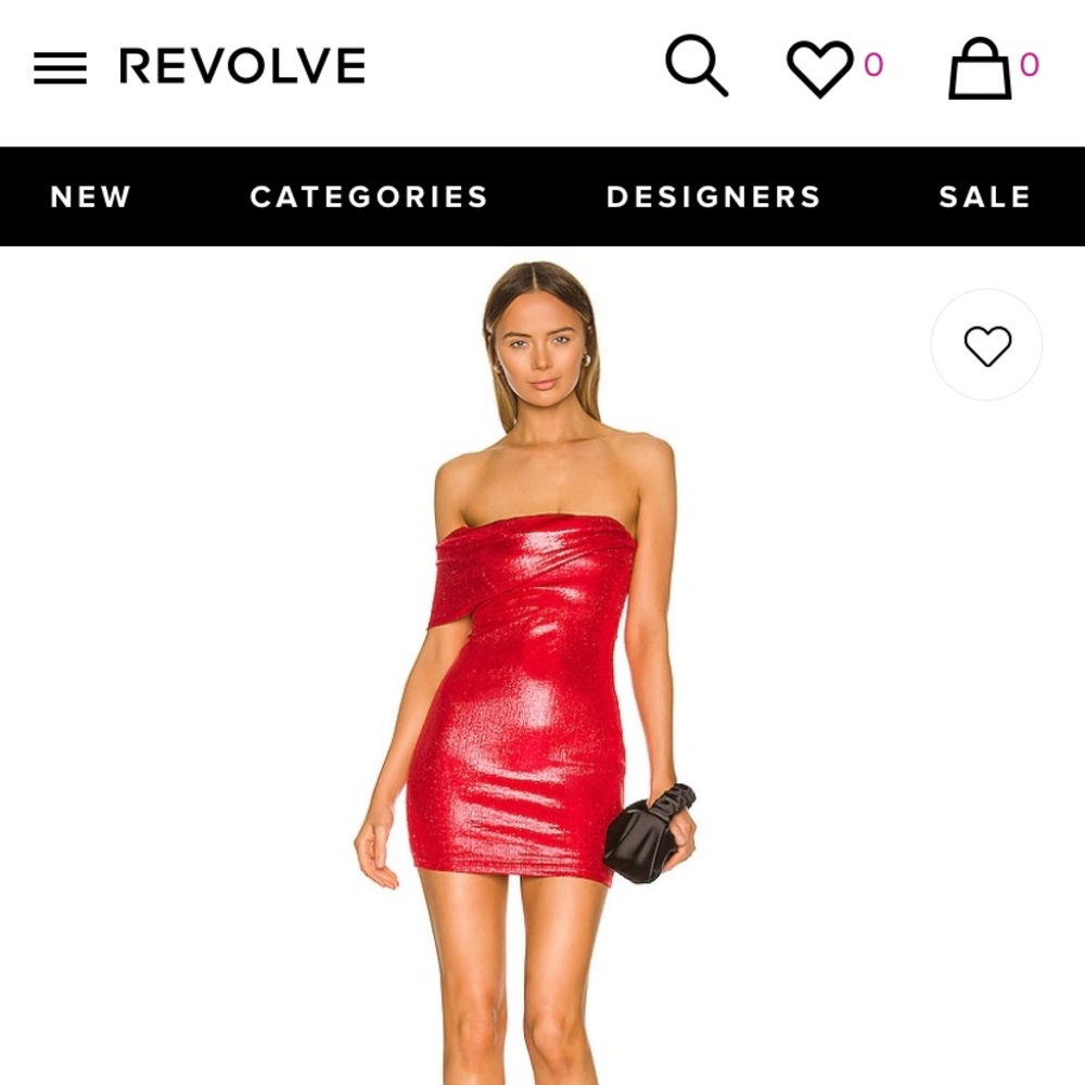 Superdown Tamia Asymmetrical Mini Dress in Red